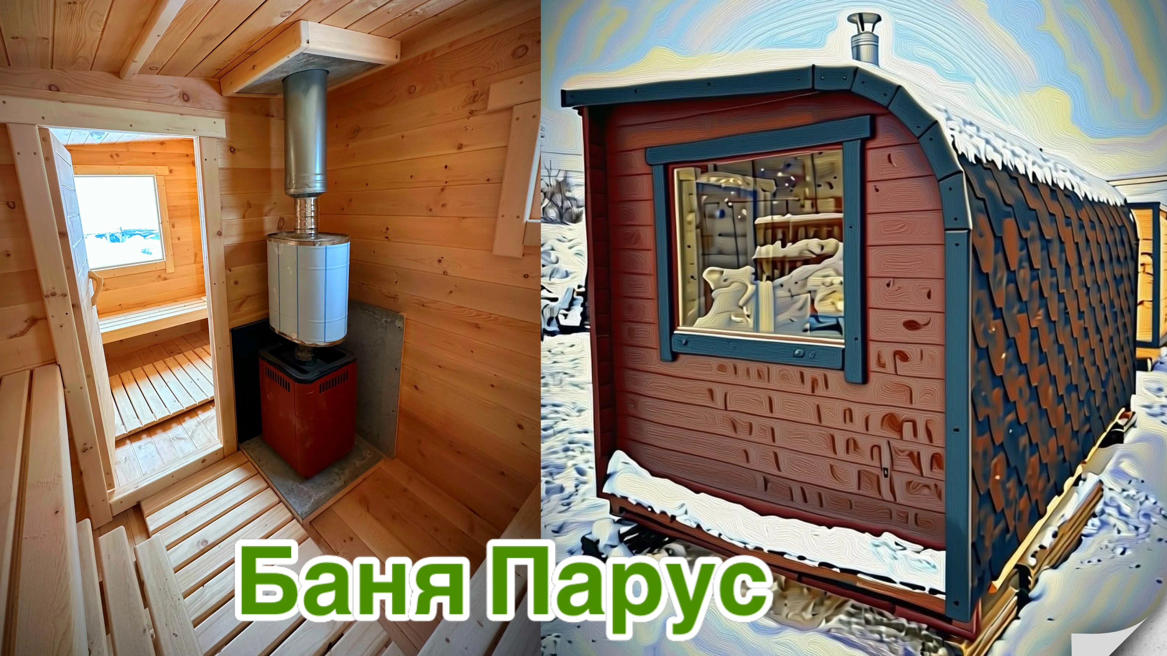 Баня «Парус» из кедра 4х2,2 метра