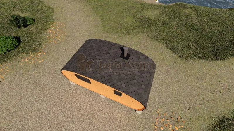 Баня-бочка «Гипоид» из кедра 5х2,2 метра